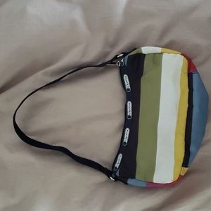 Lesportsac mini shoulder bag, rainbow pattern